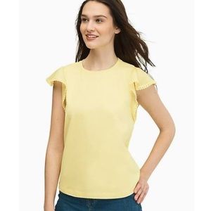 Kate Spade Yellow Flutter Sleeve